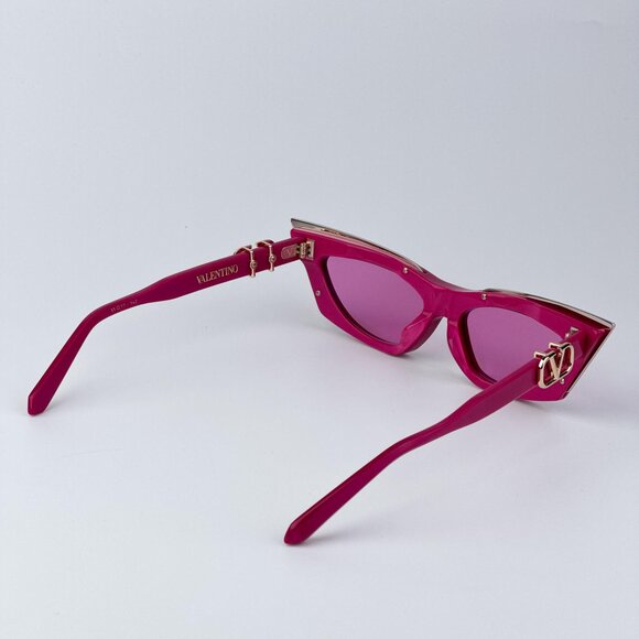 Valentino Women BRAND NEW Sunglasses Pink Gold Cat Eye V - GOLDCUT - I VLS-113C - Picture 5 of 11